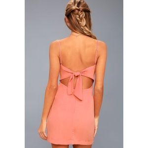 Lulu’s Toast to Life Coral Pink Mini Dress
